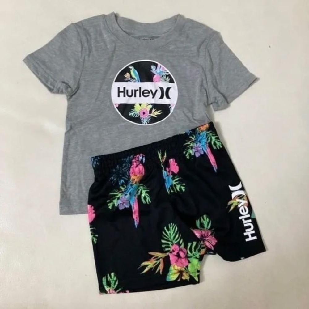 Hurley Floral active shorts top set 8006